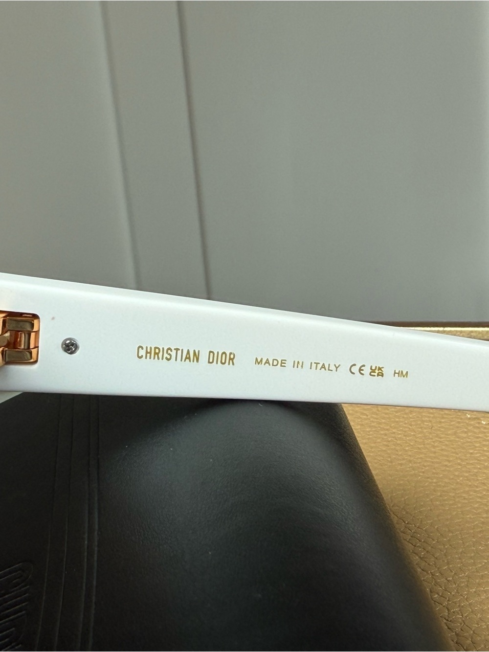 Dior Rimless Sunglasses with Gold Bridge and Black Gradient Lenses - Picture 9 of 9